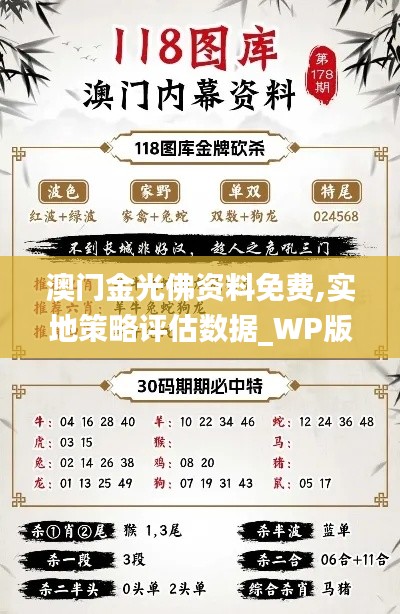 澳门金光佛资料免费,实地策略评估数据_WP版1.830