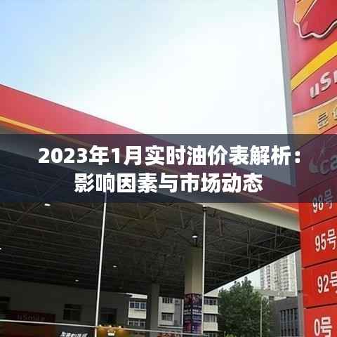 2023年1月实时油价表解析:影响因素与市场动态