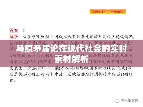 马原矛盾论在现代社会的实时素材解析