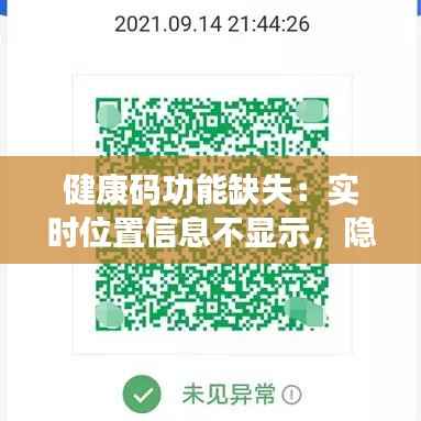 健康码功能缺失:实时位置信息不显示,隐私与安全的双重考量