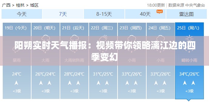 阳朔实时天气播报:视频带你领略漓江边的四季变幻