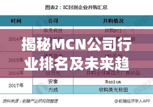 揭秘MCN公司行业排名及未来趋势展望