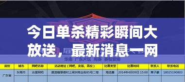 今日单杀精彩瞬间大放送，最新消息一网打尽