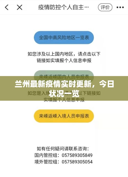 兰州最新疫情实时更新,今日状况一览